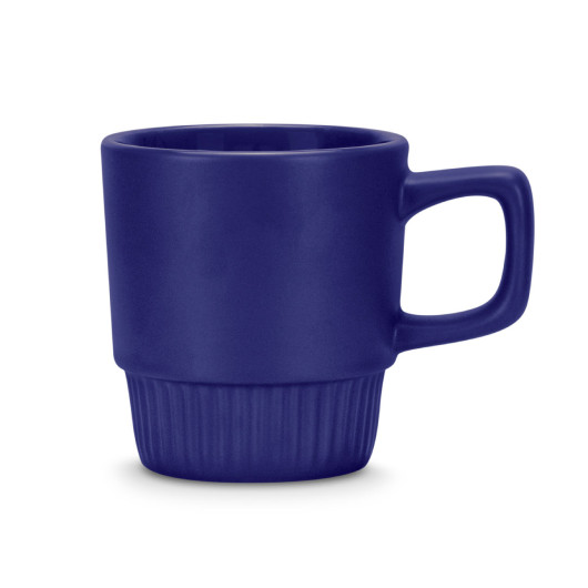 Ceramic Stackable Coffee Mugs Royal Blue